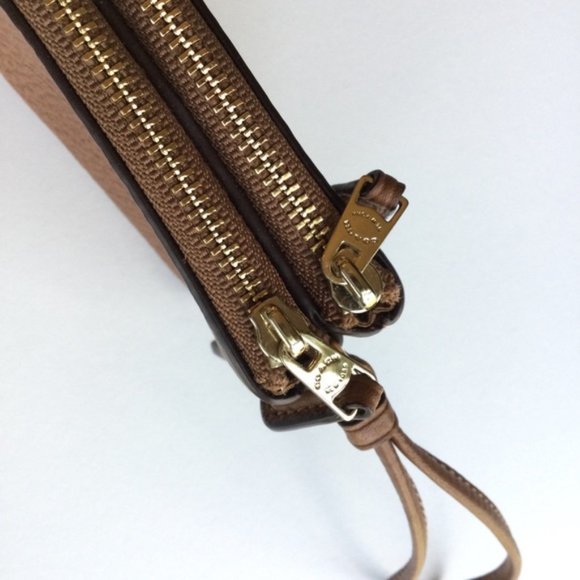 COACH Double Zip Wristlet Wallet (Brown) - Picture 4 of 4